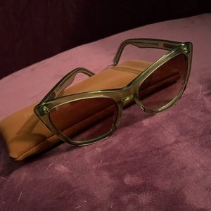 DL Eyewear-Dan Levy- Sunglasses in Sage green-Rose frame